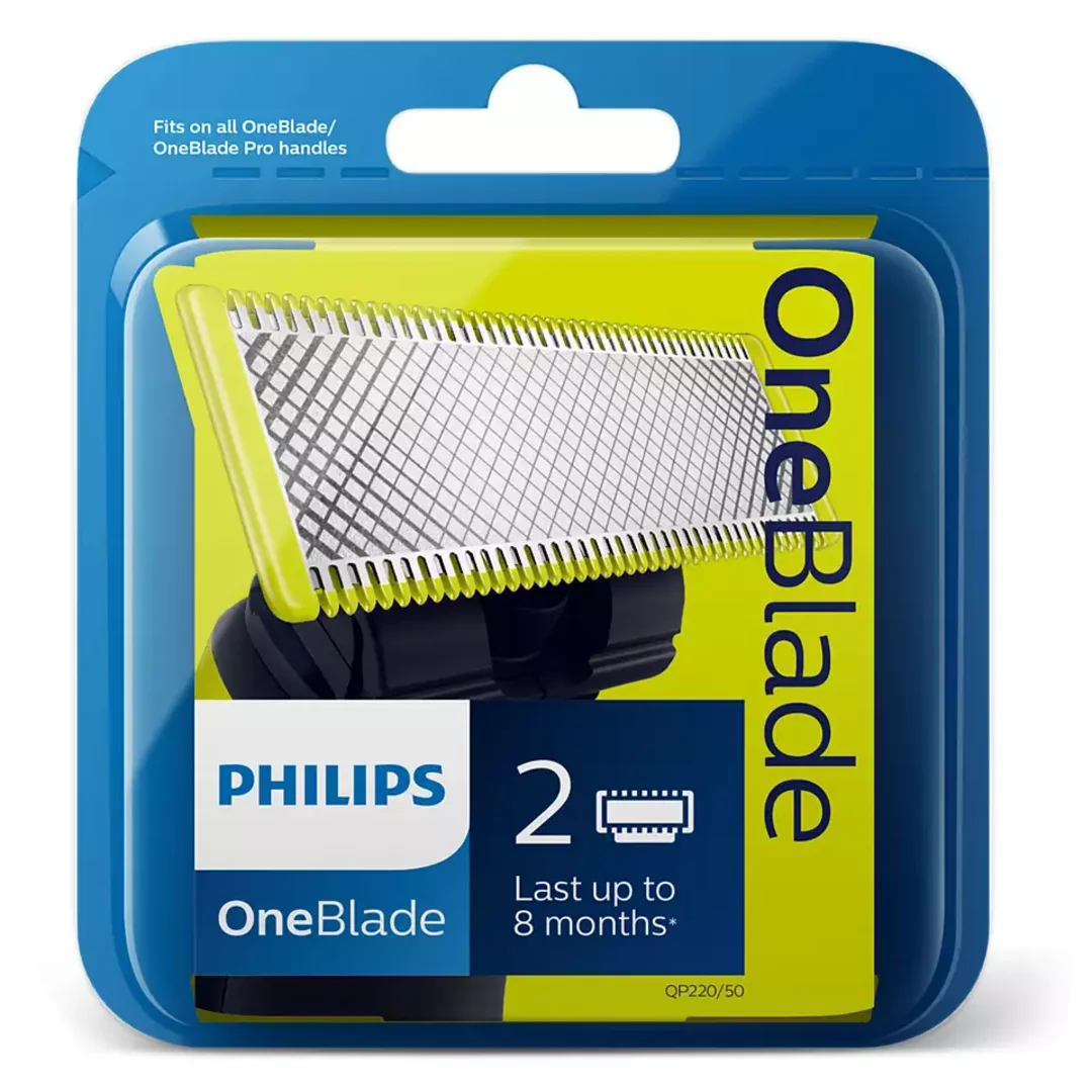 Philips OneBlade ჰიბრიდული საპარსის სათადარიგო თავები, 2ც QP220/50 