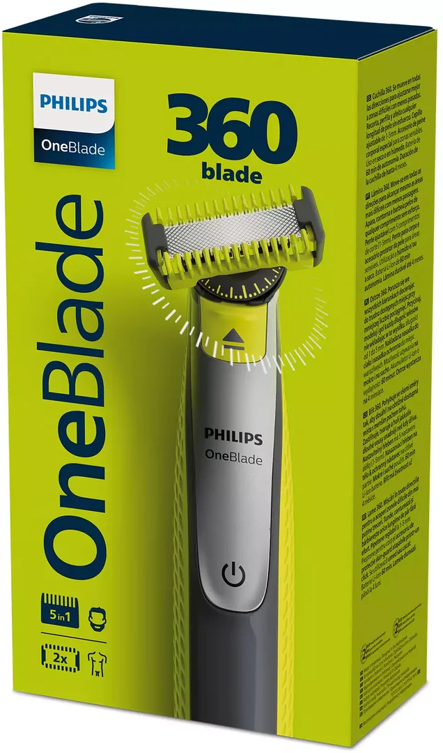 Philips OneBlade ჰიბრიდული საპარსი 360, სახის დ ტანის QP2830/20
